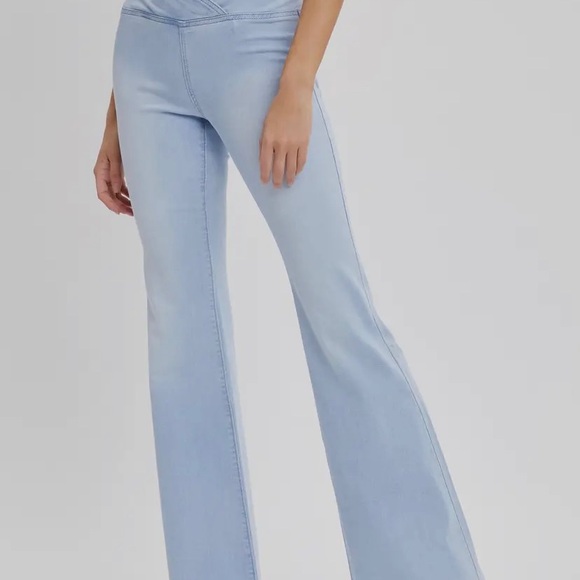 Cello High Rise Flare Jeans with Wide Waistband - Picture 5 of 5